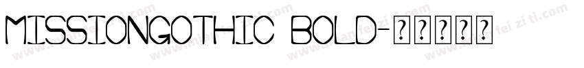 MissionGothic Bold字体转换